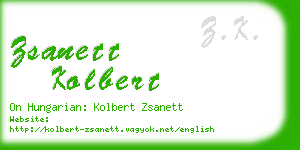 zsanett kolbert business card